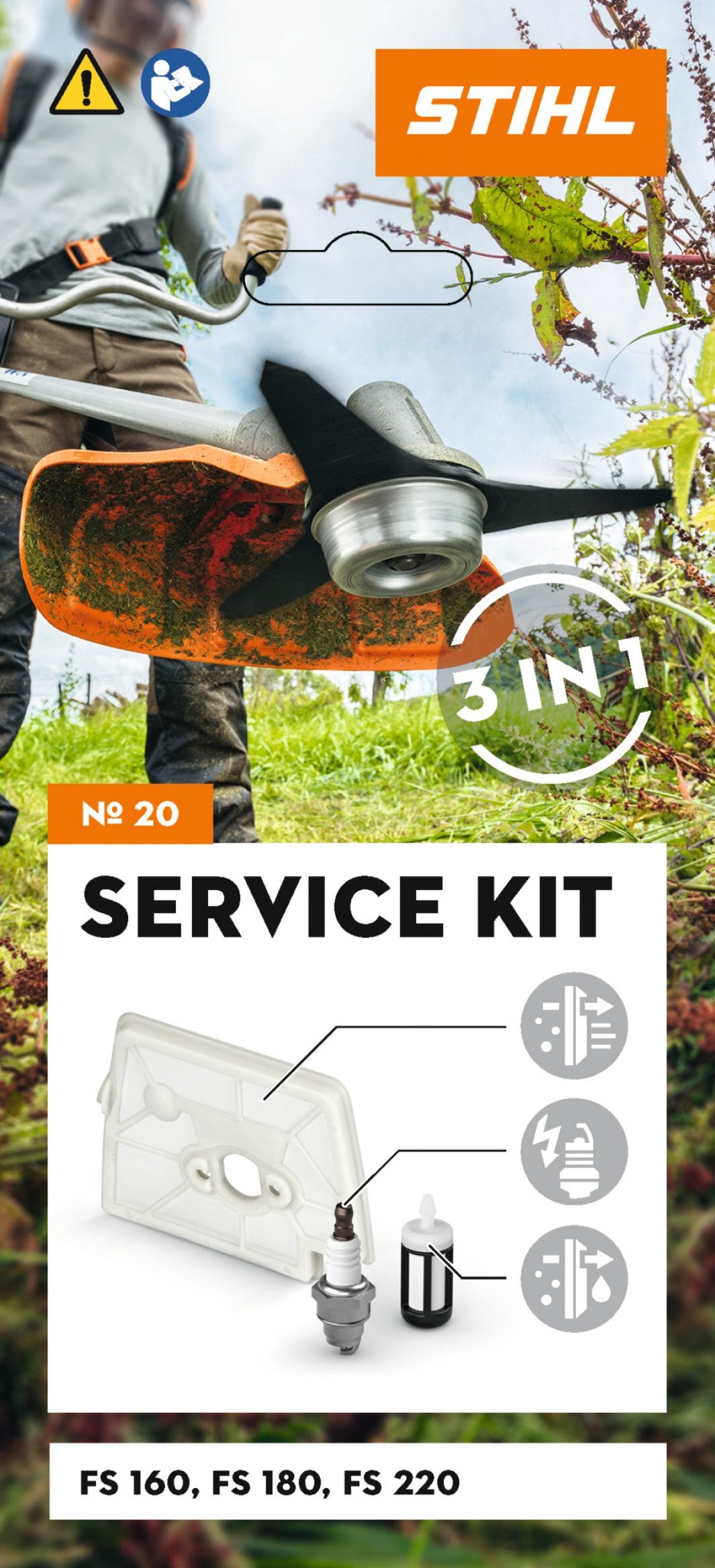 Stihl Service Kit 20 for FS 160, FS 180 and FS 220 – Kraakman Tuinmachines