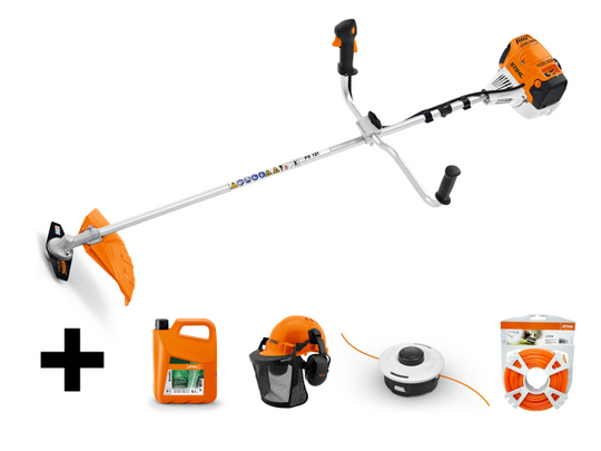 FS 131 Benzine Bosmaaier Met Maaikop & Maaimes - Set Compleet