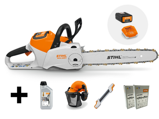 MSA 220 C-B Accu kettingzaag (40cm) - Set Compleet