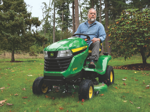 X350 Petrol Riding Mower with Mulching Deck | 42 Inch (107cm)