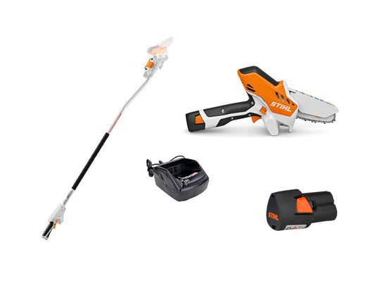 GTA 26 Accu Snoeizaag - SET met AS 2 accu en AL 1 lader en Verlengsteel