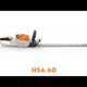 HSA 60 Accu Heggenschaar 60cm - BODY zonder accu en zonder lader