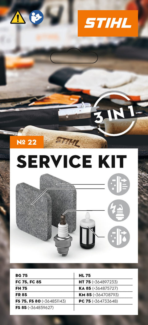 Service Kit 22 voor BG 75, FC 75, FC 85, FH 75, FR 85, FS 75, FS 80, FS 85, HL 75, HT 75, KA 85 & KM 85
