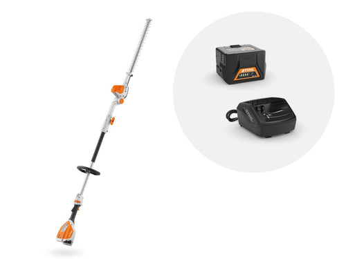 HLA 56 Battery Pole Hedge Trimmer - SET AK 10 battery and AL 101 charger